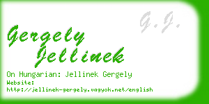 gergely jellinek business card